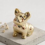 Gold Ceramic Dog Figurine, Luxury Animal Sculpture, Modern Desk Shelf Home Decor... - Image 6