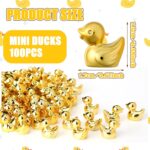 Yaocom 50 Pcs Mini Golden Duck Statue Bulk Golden Duck Figurines Micro Garden La... - Image 4