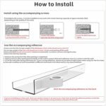 Yieach 4 Pack 15" Acrylic Shelves for Wall,Bathroom,Bedroom - with Adhesive - No... - Image 4