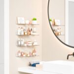 Yieach 4 Pack 15" Acrylic Shelves for Wall,Bathroom,Bedroom - with Adhesive - No... - Image 5
