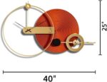 House Warming Gifts New Home - Large Gold Round Decorative Wall Clock Silent Boh... - Image 3