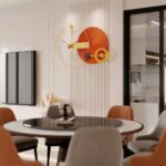 House Warming Gifts New Home - Large Gold Round Decorative Wall Clock Silent Boh... - Image 4