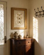 Vintage Gold Framed Wall Art for Living Room Retro Floral Butterfly Canvas Print... - Image 3