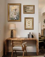 Vintage Gold Framed Wall Art for Living Room Retro Floral Butterfly Canvas Print... - Image 8