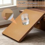 Table Placemats Set of 8: 17 X 12 Inch Coffee Faux Leather Non-Slip Reversible V... - Image 7