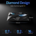 3D Wall Panels Black 16 Pack (Covers 15.5 Sq.Ft), 12" x 12" Diamond Texture Prem... - Image 4
