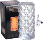 oneleaf Table Lamp Rose Crystal Modern LED Cordless,Rechargeable Battery Touch D... - Image 3