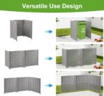 3-Panel Outdoor Air Conditioner Fence Screen, Outside Wood Privacy Fence, 32" W ... - Image 5