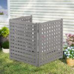 3-Panel Outdoor Air Conditioner Fence Screen, Outside Wood Privacy Fence, 32" W ... - Image 6