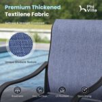 PHI VILLA 5 Piece Patio Dining Set with 4 Outdoor Swivel Dining Chairs & 1 Large... - Image 4
