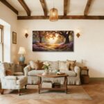 SERIMINO Oversized Wall Art, Landscape Wall Art, Nature Art Prints Decor, Fall F... - Image 3