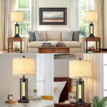TOBUSA 26’’ Farmhouse Table Lamps for Living Room with Crystal Night Light Set o... - Image 8