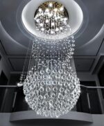 D40'' x H120'' Crystal Chandelier for Entryway High Ceiling Chandeliers Glam Cha... - Image 7