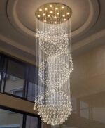 D40'' x H120'' Crystal Chandelier for Entryway High Ceiling Chandeliers Glam Cha... - Image 9