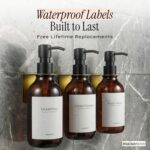 Shampoo and Conditioner Dispenser Wall Mounted Set of 3 Amber Gold - No Drill Sh... - Image 6