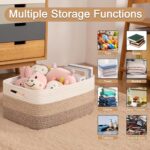 OIASKET Large Storage Basket for Organizing, Woven Rope Basket for Shelves, Clos... - Image 4