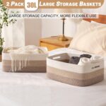 OIASKET Large Storage Basket for Organizing, Woven Rope Basket for Shelves, Clos... - Image 6