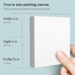 PHOENIX 4x4 Inch 8 Pack Artist Canvas - Small Square Stretched Canvases for Pain... - Image 3