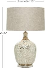 Deco 79 Glass Room Table Lamp Accent Lamp with Faux Mercury Glass Finish, Lamp 1... - Image 4