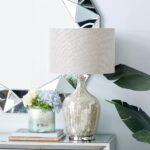 Deco 79 Glass Room Table Lamp Accent Lamp with Faux Mercury Glass Finish, Lamp 1... - Image 6