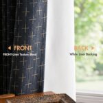 MIULEE 100% Blackout Decorative Linen Curtains with Geometric Pattern, Thick Wov... - Image 5