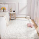 BENRON White Fluffy Rugs for Living Room 4x6, Soft Cream Area Rug for Kids Child... - Image 6