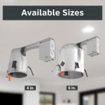 Designers Fountain LED Recessed Ceiling Light Housing, 6 Inch IC Rated Shallow R... - Image 6