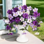 Garisey Artificial Fake Flowers for Outdoor Indoor Garden Home Decoration, 2PCS ... - Image 3