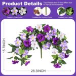 Garisey Artificial Fake Flowers for Outdoor Indoor Garden Home Decoration, 2PCS ... - Image 7