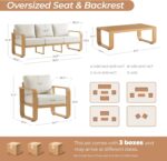 CHITA Outdoor Furniture Set 4 Piece, 5-Seats Patio Conversation Set with 6.3in T... - Image 7