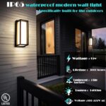iYogaled Dimmable Modern Outdoor Wall Light Fixtures, 1400LM Waterproof Porch Li... - Image 5