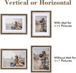 Daofary 8x10 Picture Frame Set of 6, Rustic Farmhouse Photo Frame, Display 5x7 w... - Image 6