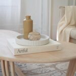 Decorative Concrete Tray & Book Decor Set - Scalloped Tray & Linen Box Enhance Y... - Image 5