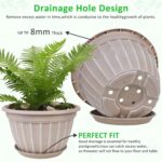FGstyle 10 Inch Plants Pot,4 Pack Flower Pots,Planters Pot with Drainage Hole & ... - Image 4