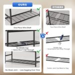 Storage Shelves, 5-Tier Metal Shelving Unit with Adjustable Feet, Shelf Organize... - Image 8