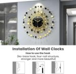 Large Wall Clock Battery Operated, Mid Century Decorative Wall Clock Modern Sile... - Image 8