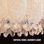 Drum Chandelier for Dining Room,24-ihch Modern Gold Drum Glass Chandeliers,Luxur... - Image 5