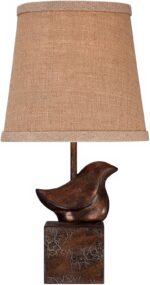 360 Lighting Bird Modern Rustic Farmhouse Accent Table Lamp 15 1/2" High Set of ... - Image 6