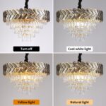 Modern Crystal Chandelier Gold,24" Round Crystals Chandeliers for Dining Room To... - Image 4