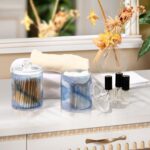 2 Pack Qtip Holder Dispenser Blue Marble Ink Modern Fluid Art (2) Bathroom Stora... - Image 7