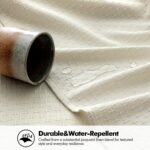 MIULEE Ivory Linen Cotton Table Cloth Rectangle Tablecloth Spring Waterproof Spi... - Image 4