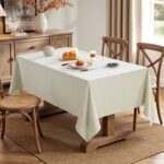 MIULEE Ivory Linen Cotton Table Cloth Rectangle Tablecloth Spring Waterproof Spi... - Image 5
