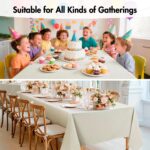 MIULEE Ivory Linen Cotton Table Cloth Rectangle Tablecloth Spring Waterproof Spi... - Image 6