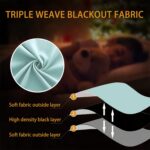 KOUFALL Heat Blocking Curtains for Bedroom Short,Blackout Insulated Thermal Summ... - Image 7