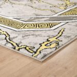 GLORY RUGS Area Rug Modern 5x7 Yellow Grey White Black Marble Soft Contemporary ... - Image 6