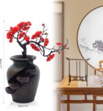 Tabletop Vase Waterfall Fountain 30x18x40 cm, Adjustable Water Pump & Simulated ... - Image 3