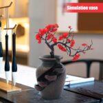Tabletop Vase Waterfall Fountain 30x18x40 cm, Adjustable Water Pump & Simulated ... - Image 5