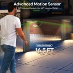 COXSENI Solar Pathway Lights Outdoor 4Pack, 2 Color in 1 Motion Sensor Walkway L... - Image 3