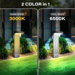COXSENI Solar Pathway Lights Outdoor 4Pack, 2 Color in 1 Motion Sensor Walkway L... - Image 5