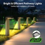 COXSENI Solar Pathway Lights Outdoor 4Pack, 2 Color in 1 Motion Sensor Walkway L... - Image 9